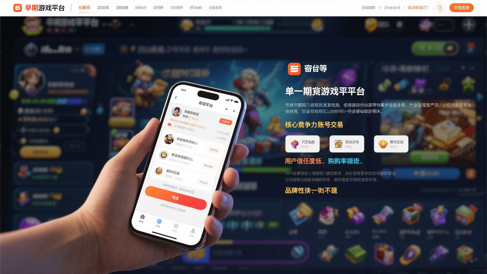 早期的游戏服务平台，核心竞争力集中在账号交易、代练、道具寄售等基础功能模块。这种